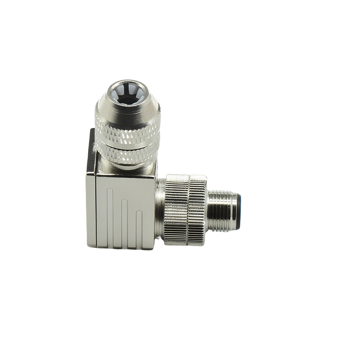 M12组装式金属款屏蔽系列 公弯头 12芯 A编码 焊线式 线径PG9