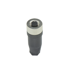 M12组装式半金属塑胶系列 母直头 8芯 A编码 焊线式 线径PG7