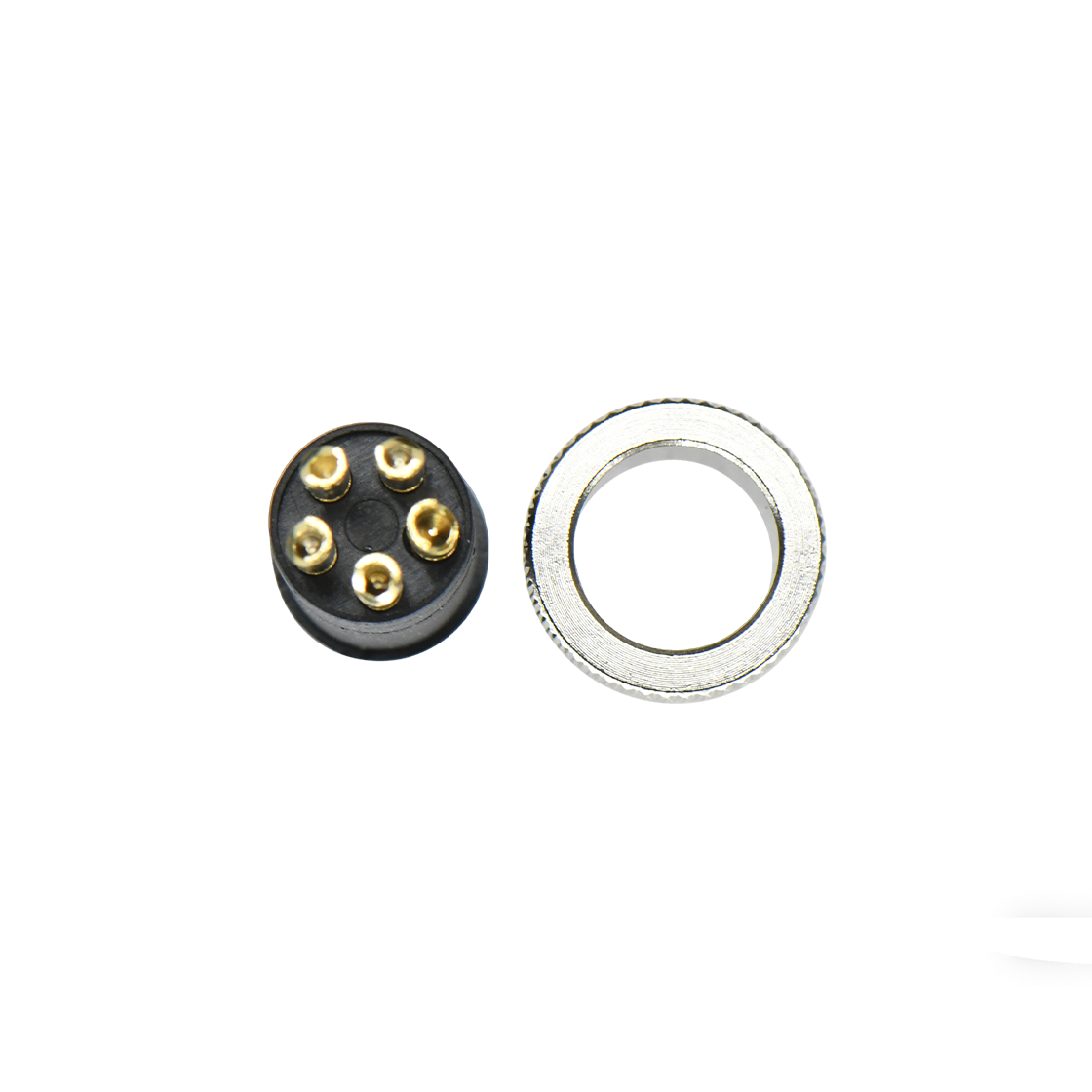 M12线端成型式 L编码 5芯公头 焊线式 +11.8L双网纹螺丝