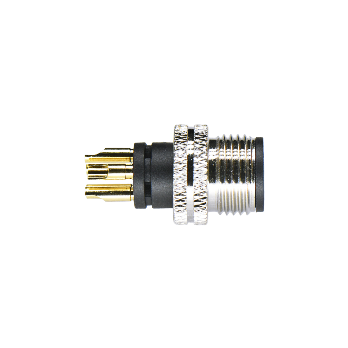 M12线端成型式 L编码 5芯公头 焊线式 +11.8L双网纹螺丝