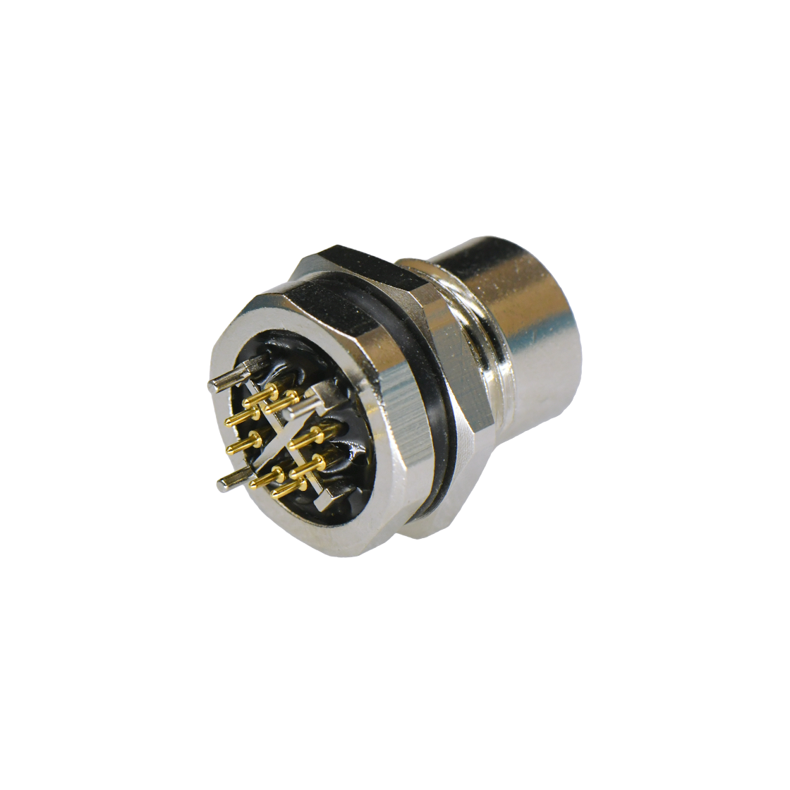 M12前锁面板 X编码 8芯母头 PCB式 开孔PG9 SW17T