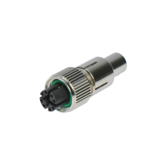 M12成型式 X编码 8芯母头 焊线式 屏蔽款+10L直纹螺母