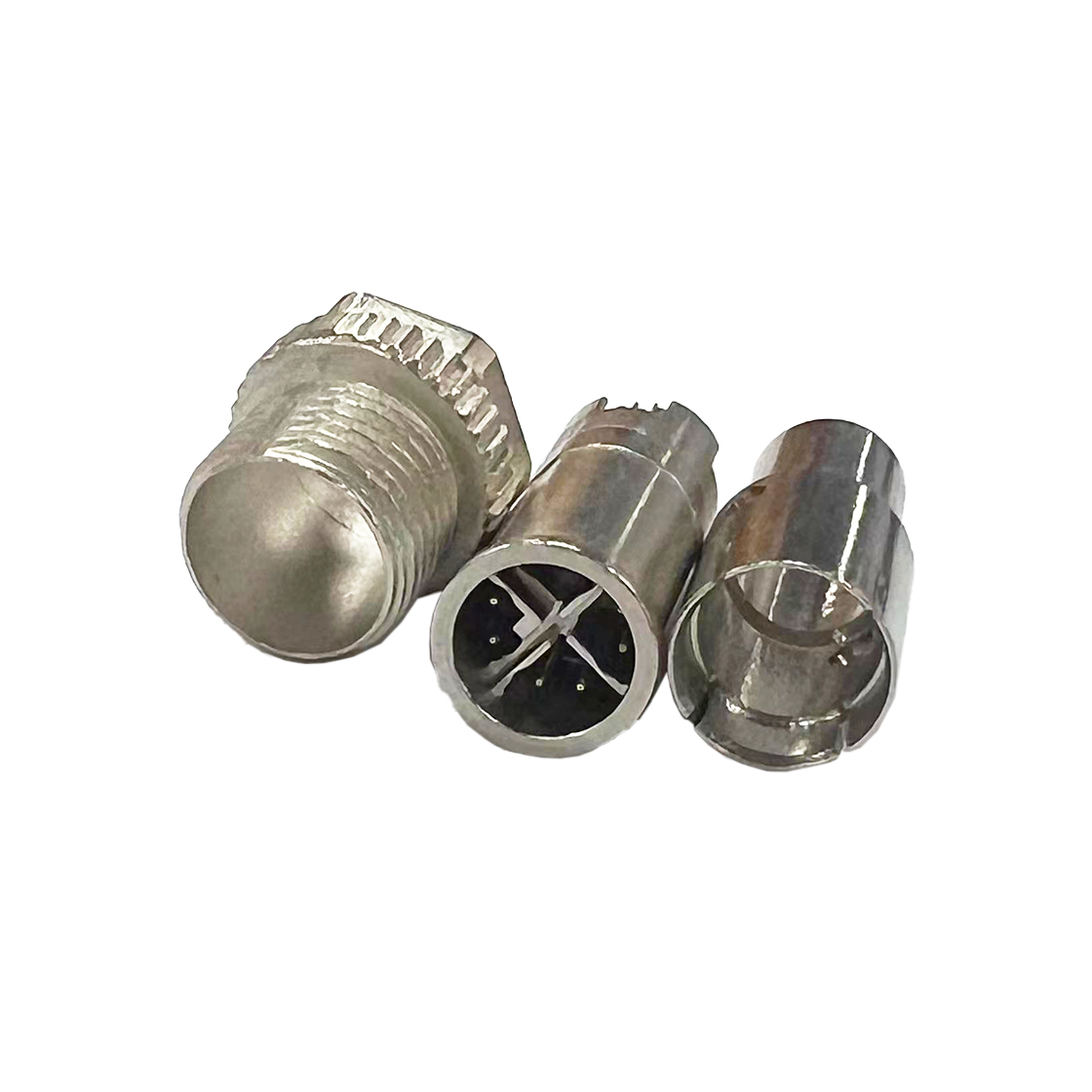 M12防水连接器 X编码 8PIN 线端公头 装配式三件套