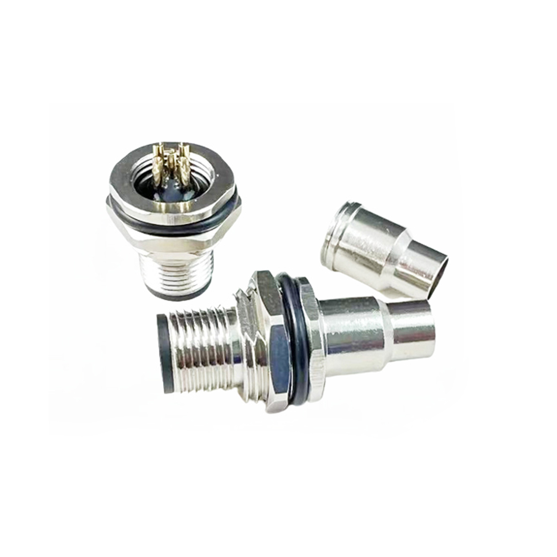 M12防水连接器 线端公头 前锁面板式M16.PG9 SW17T