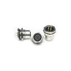 M12防水连接器 C编码 PCB式母头 前锁面板 M16.PG9 SW17T-24.7L