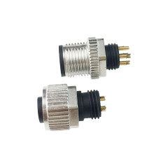 M12防水连接器 ABD编码 线端公头 G款+13.3L防振动六角螺丝