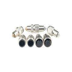 M12防水连接器 线端公头 屏蔽款+10.8L直纹螺丝
