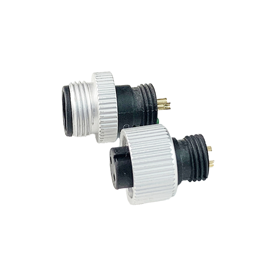 M12防水连接器 A编码 5PIN 线端母头 B款9.0L铝螺母 正方形2+3 1.5+1.0