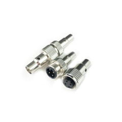 M12防水连接器 A编码 线端母头 LJ1+23L屏蔽管+10.9L双网纹螺母
