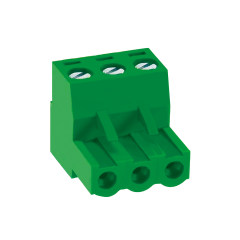 PCB螺钉式接线端子 间距5.00mm 绿色插头