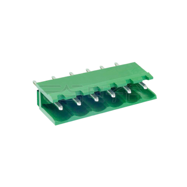 PCB插拔式接线端子6Pin 间距5.08mm 绿色插座 针脚180°
