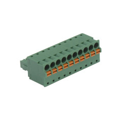 PCB插拔式接线端子 间距3.81mm 绿色插头