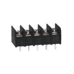 栅栏式端子台 接线22-14AWG 间距7.62mm 边脚