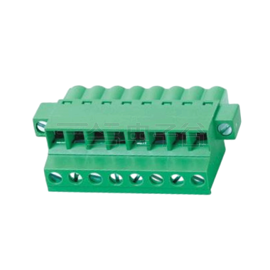 插拔式接线端子 间距5.08mm 带固定螺丝插头 8Pin 绿色