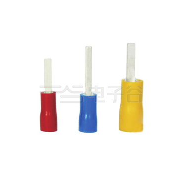 尼龙绝缘护套片形单粒端子 DBVN2-14 压线14-16AWG(1.5-2.5mm²) 材料厚度0.80mm 最大电流27A 孔径4.9mm 紫铜镀锡