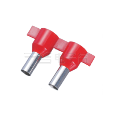 尼龙半绝缘护套管型连续端子 EVN0508 镀锡 接线0.5mm²(22AWG) 红色