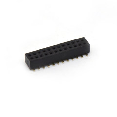 Pitch 1.00mm 180° 双排 SMT+CAP 排母 塑高2.1mm PC3.9