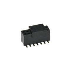 Pitch 1.27mm 180° 双排 SMT+CAP 排母H4.3 W3.0 PC4.8