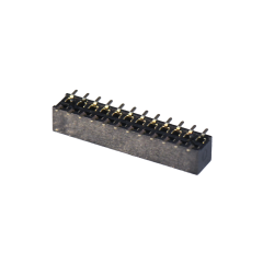 Pitch 2.00mm 180° 双排 SMT U型排母 带柱H4.3W4.5 PC6.0