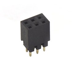 Pitch 2.00mm 180° 双排 DIP Y型 H6.35排母+H1.5排针塑胶