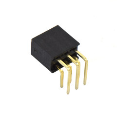 Pitch 2.00mm 90° 双排 DIP Y型排母 H6.35 W4.0 PC3.2