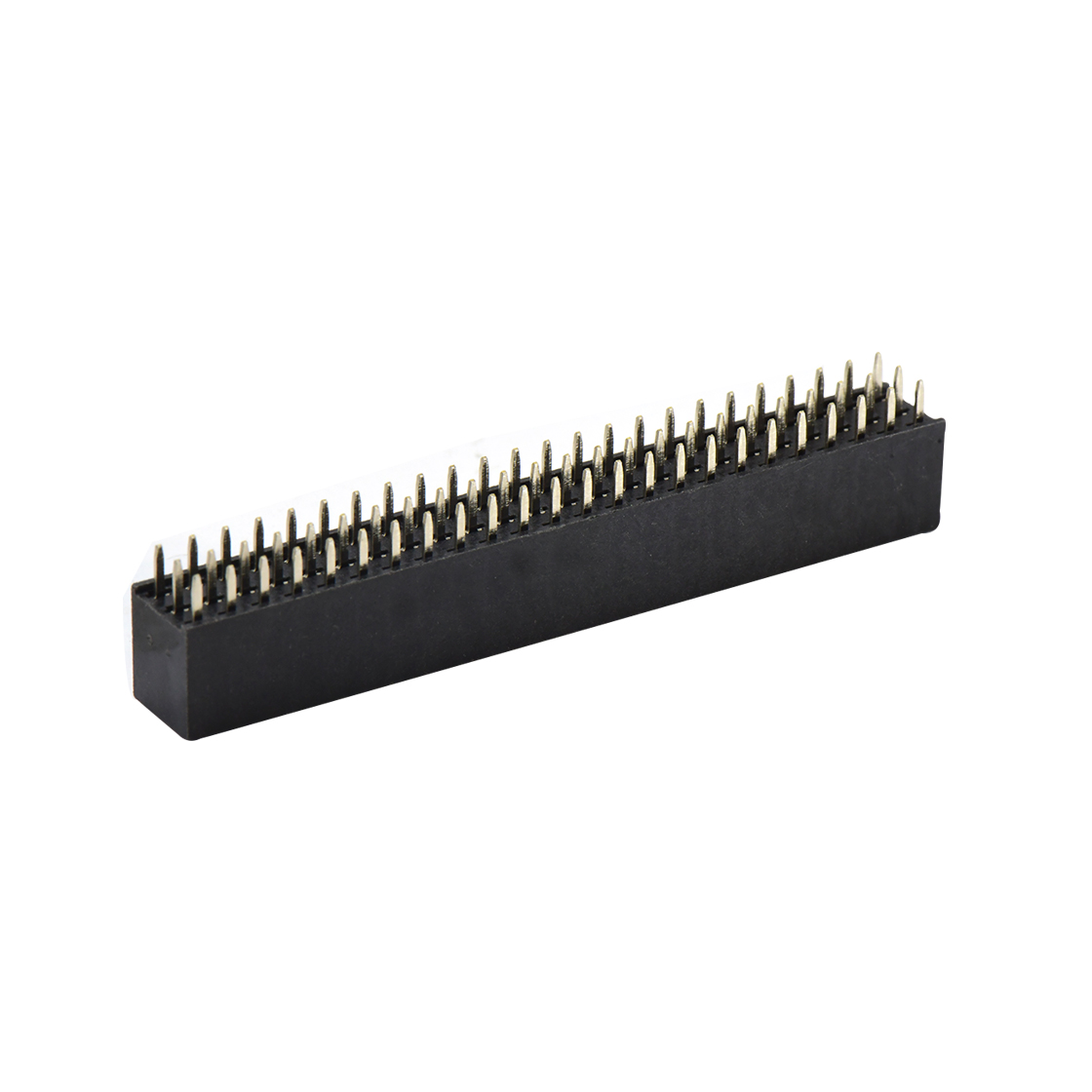 Pitch 2.54mm 180º 三排 DIP H8.5W7.5单塑排母 PC3.0 3X24Pin 黑色 PA6T,94V-0 镀全金G/F