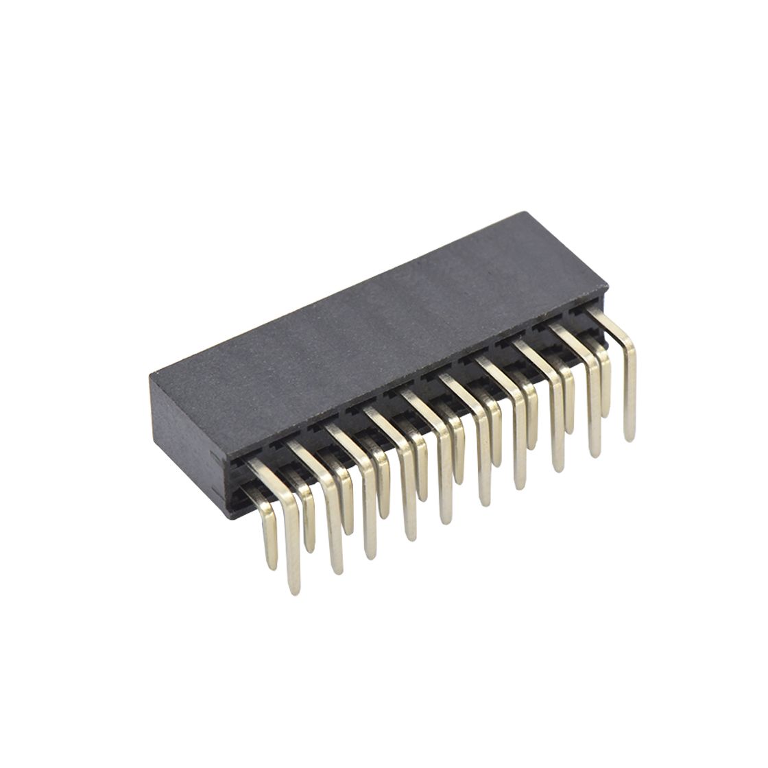 Pitch 2.54mm 90°  双排 DIP Y型排母 H8.5 W5.0 PC:3.2