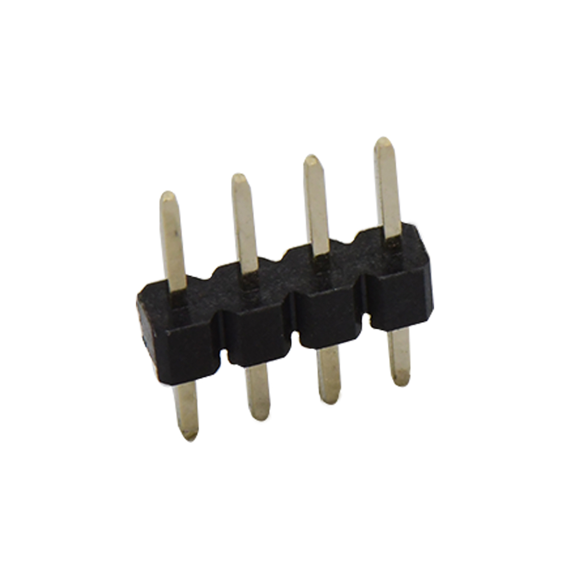 Pitch 2.00mm 180° 单排 DIP 单塑排针 L=8.8 04Pin 黑色 镀全金G/F