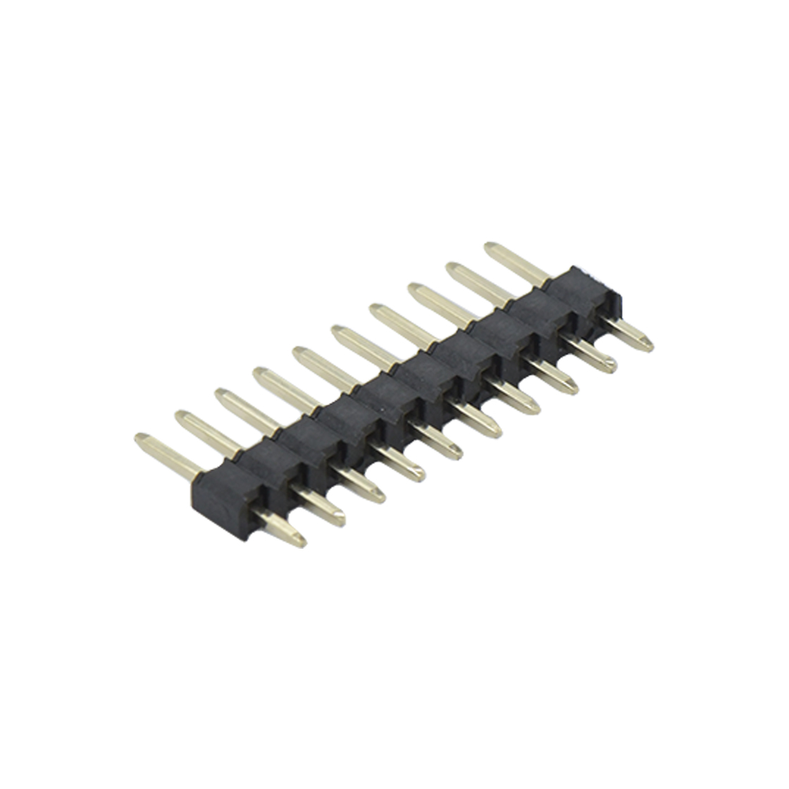 Pitch 2.50mm 180°SB 单排 DIP 排针 10Pin 黑色 PA9T G/F