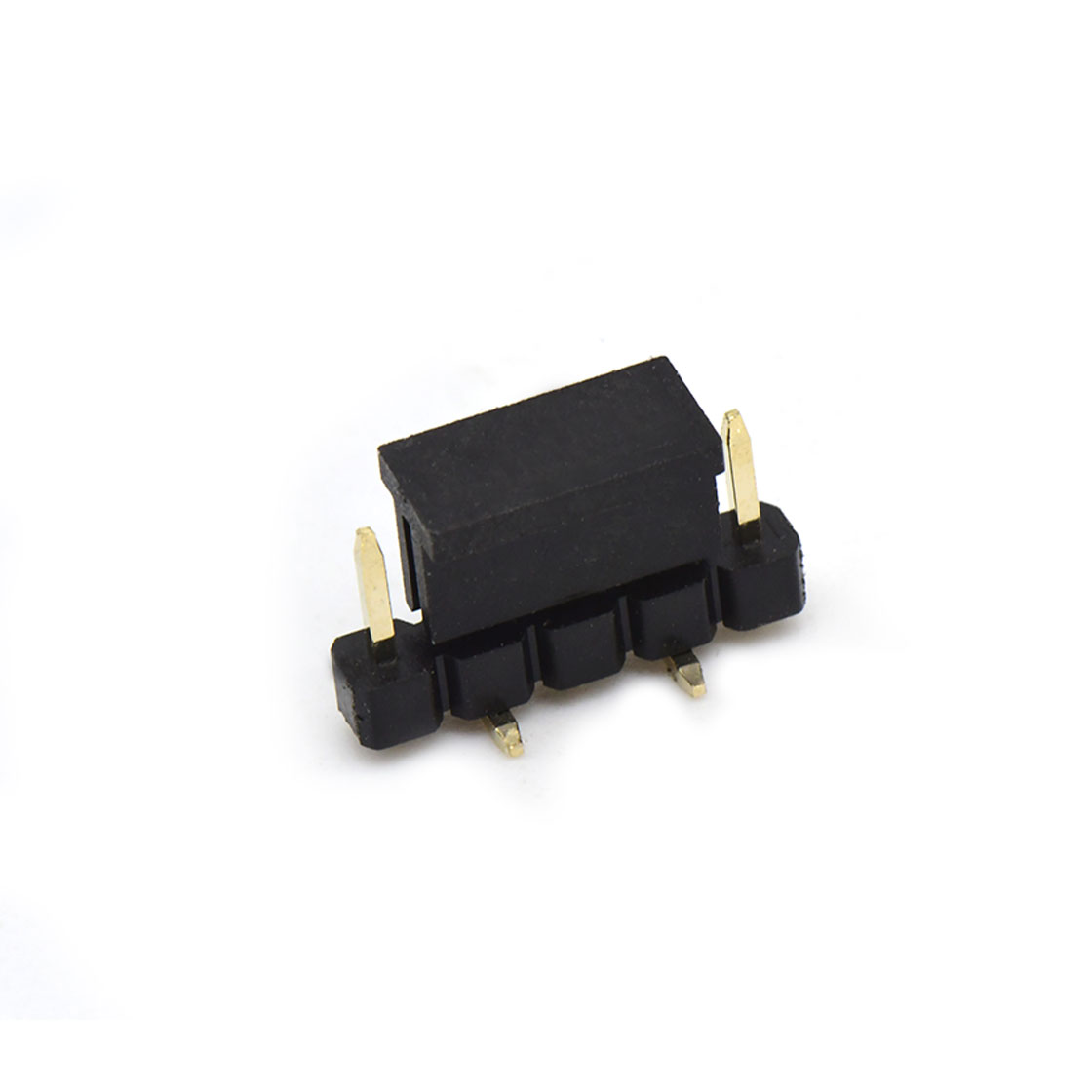 Pitch 2.54mm 180°单排 H2.0W2.5 SMT+CAP 排针 PC: 4.8MM