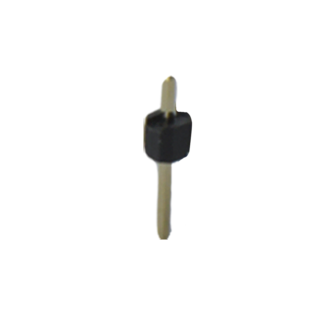 Pitch 2.54mm 180° 单排 DIP 单塑 排针 L=11.5MM 1X01Pin 黑色 PA6T，94V-0 镀全金G/F