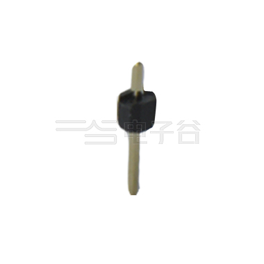 Pitch 2.54mm 180° 单排 DIP 单塑 排针 L=11.5MM 1X01Pin 黑色 PA6T，94V-0 镀全金G/F