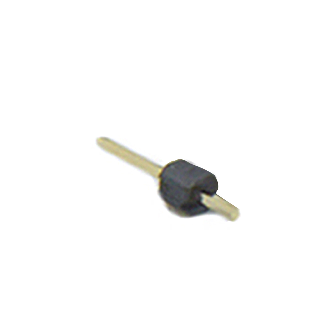 Pitch 2.54mm 180° 单排 DIP 单塑 排针 L=11.5MM 1X01Pin 黑色 PA6T，94V-0 镀全金G/F