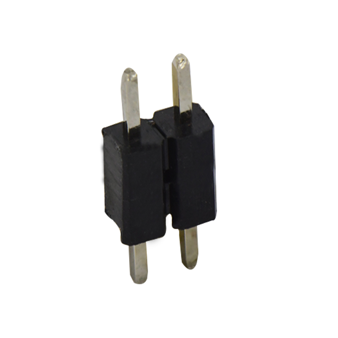 Pitch 2.54mm 180° 单排 DIP 双塑排针 PA3.5 PC3.0 L=11.5MM 1X02Pin 黑色 PA6T，94V-0 镀全金G/F
