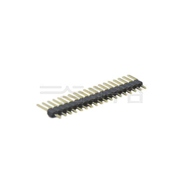 Pitch 2.54mm 180° 单排 DIP 单塑 排针 L=11.5MM 1X18Pin 黑色 PA6T，94V-0 镀全金G/F
