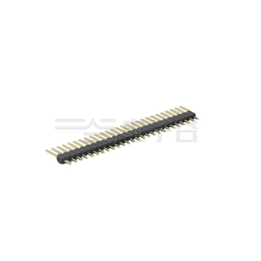 Pitch 2.54mm 180° 单排 DIP 单塑 排针 L=11.5MM 1X27Pin 黑色 PA6T，94V-0 镀全金G/F