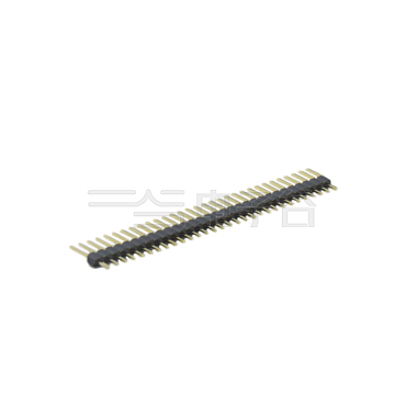 Pitch 2.54mm 180° 单排 DIP 单塑 排针 L=11.5MM 1X31Pin 黑色 PA6T，94V-0 镀全金G/F