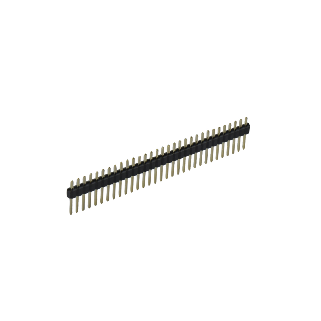 Pitch 2.54mm 180° 单排 DIP 单塑 排针 L=11.5MM 1X31Pin 黑色 PA6T，94V-0 镀全金G/F
