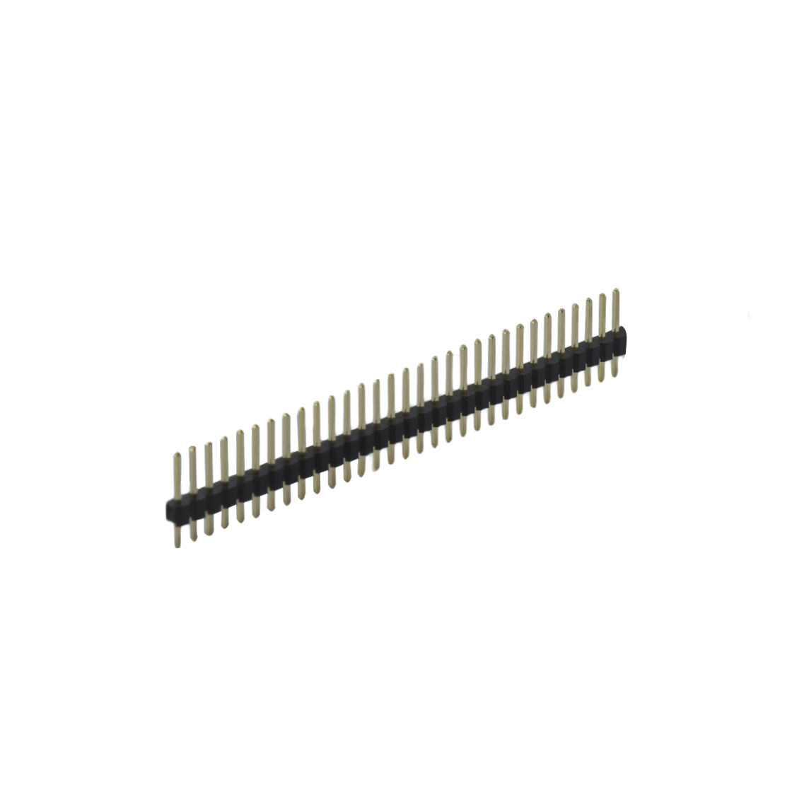 Pitch 2.54mm 180° 单排 DIP 单塑 排针 L=11.5MM 1X31Pin 黑色 PA6T，94V-0 镀全金G/F