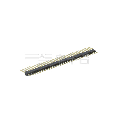 Pitch 2.54mm 180° 单排 DIP 单塑 排针 L=11.5MM 1X32Pin 黑色 PA6T，94V-0 镀全金G/F