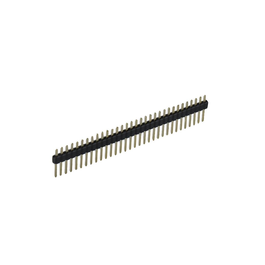 Pitch 2.54mm 180° 单排 DIP 单塑 排针 L=11.5MM 1X32Pin 黑色 PA6T，94V-0 镀全金G/F