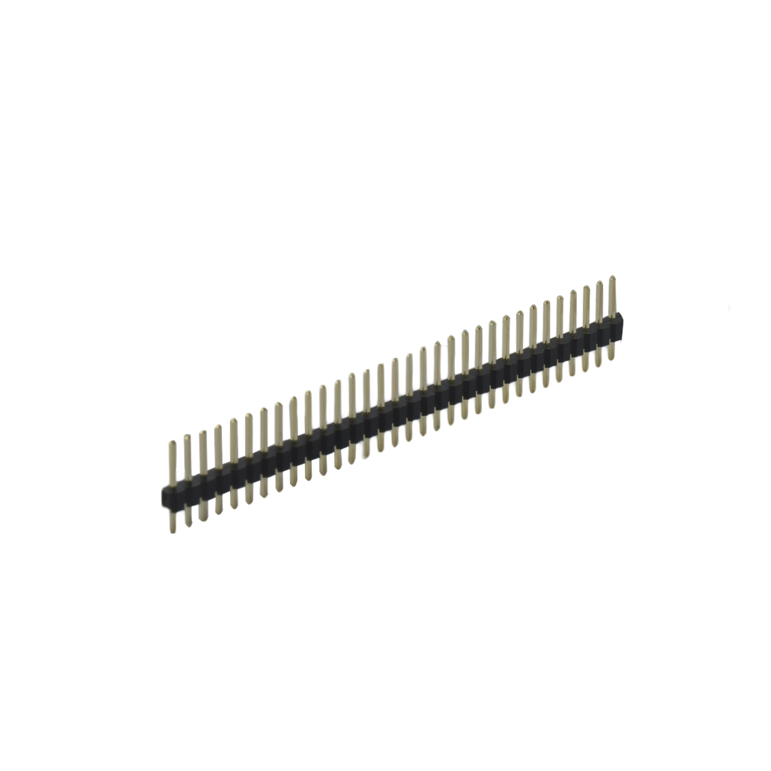 Pitch 2.54mm 180° 单排 DIP 单塑 排针 L=11.5MM 1X32Pin 黑色 PA6T，94V-0 镀全金G/F