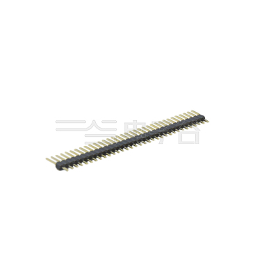 Pitch 2.54mm 180° 单排 DIP 单塑 排针 L=11.5MM 1X34Pin 黑色 PA6T，94V-0 镀全金G/F