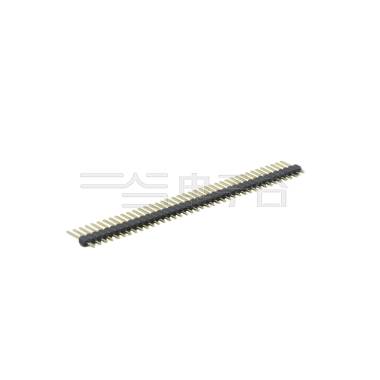 Pitch 2.54mm 180° 单排 DIP 单塑 排针 L=11.5MM 1X40Pin 黑色 PA6T，94V-0 镀全金G/F