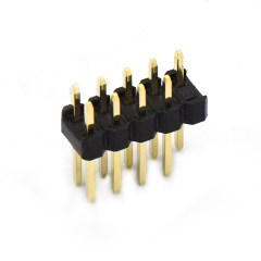 Pitch 2.54mm 180° 双排 DIP 2X5P 单塑排针 空第10P L=11.5MM PC 3.0