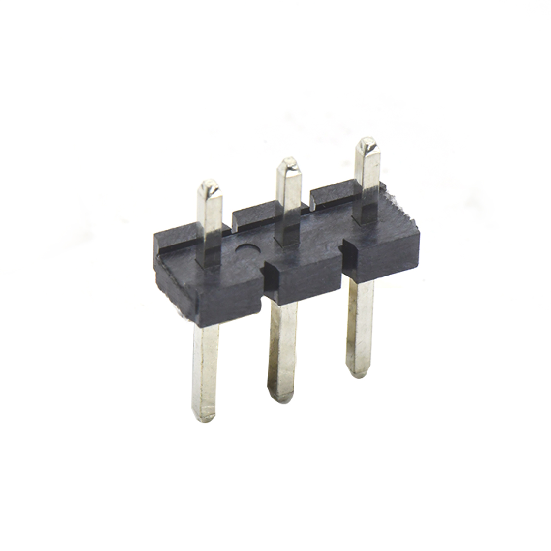 Pitch 5.08mm 180° 单排针 DIP H2.5 PA8.8 PC2.9 L=14.2 3Pin 黑色 LCP，94V-0 镀雾锡