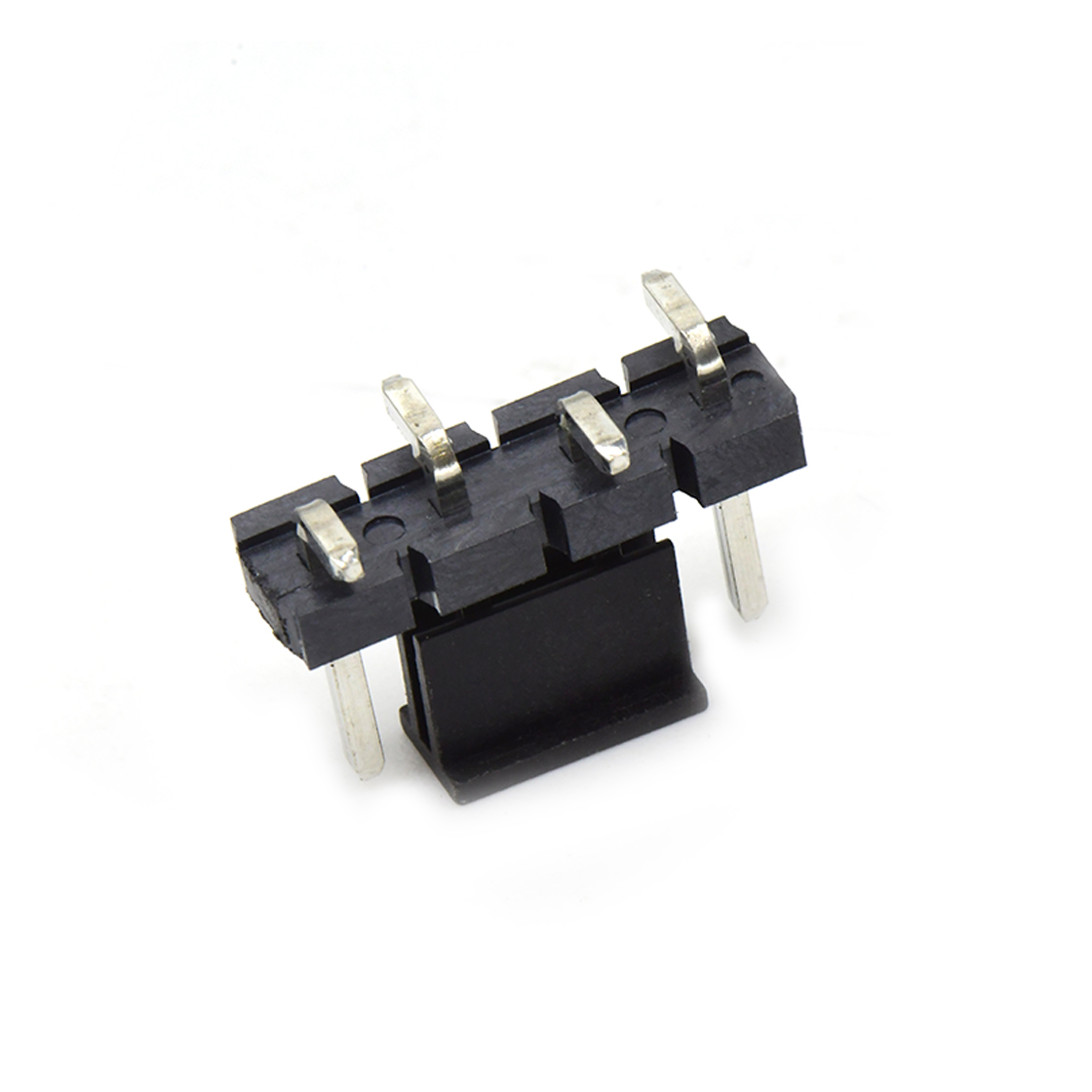 Pitch 5.08mm 180° 单排针 CAP+SMT 第1P朝前 H2.5 PC8.64 4Pin 黑色 LCP,94V-0 镀雾锡
