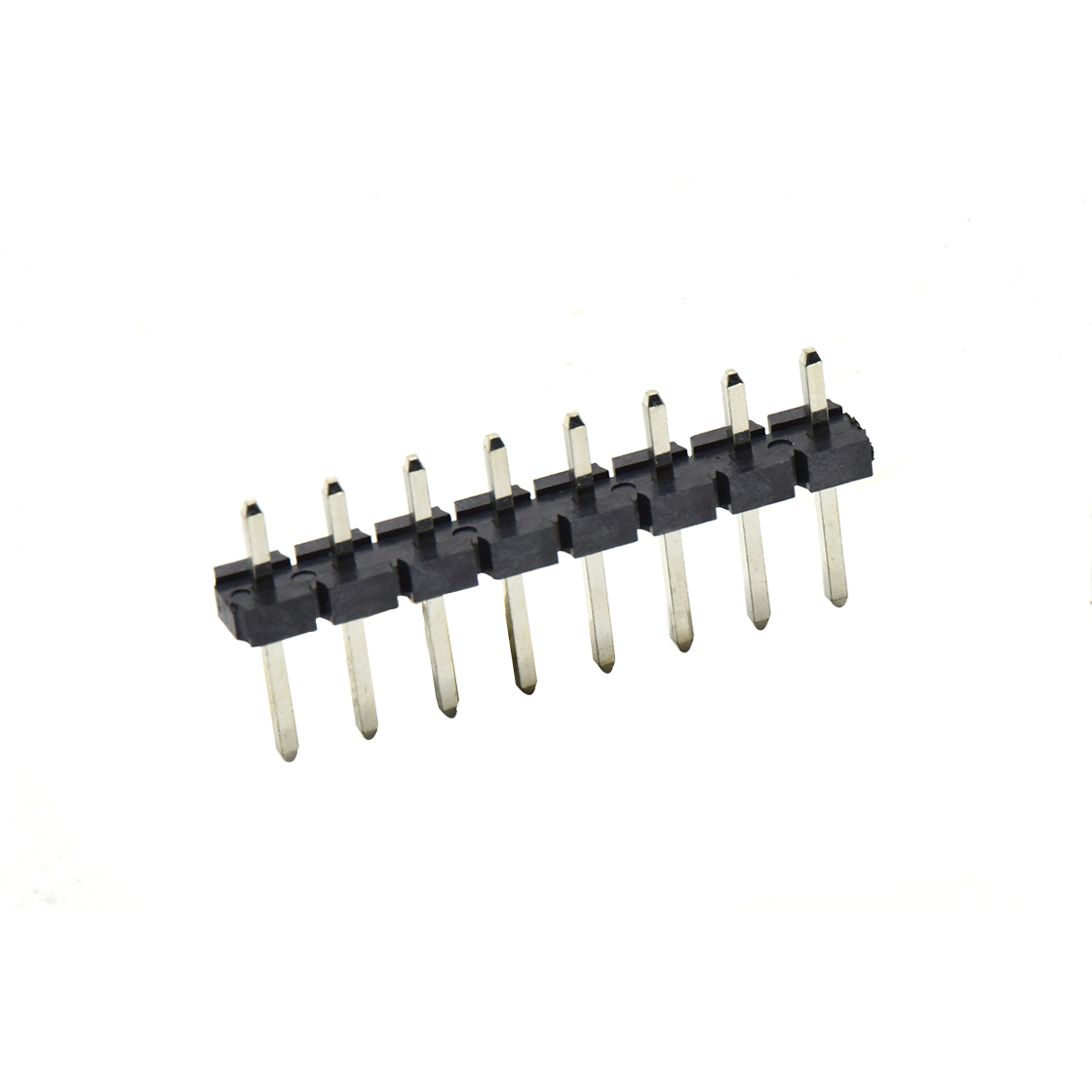 Pitch 5.08mm 180° 单排针 DIP H2.5 PA8.8 PC2.9 L=14.2 8Pin 黑色 LCP，94V-0 镀雾锡