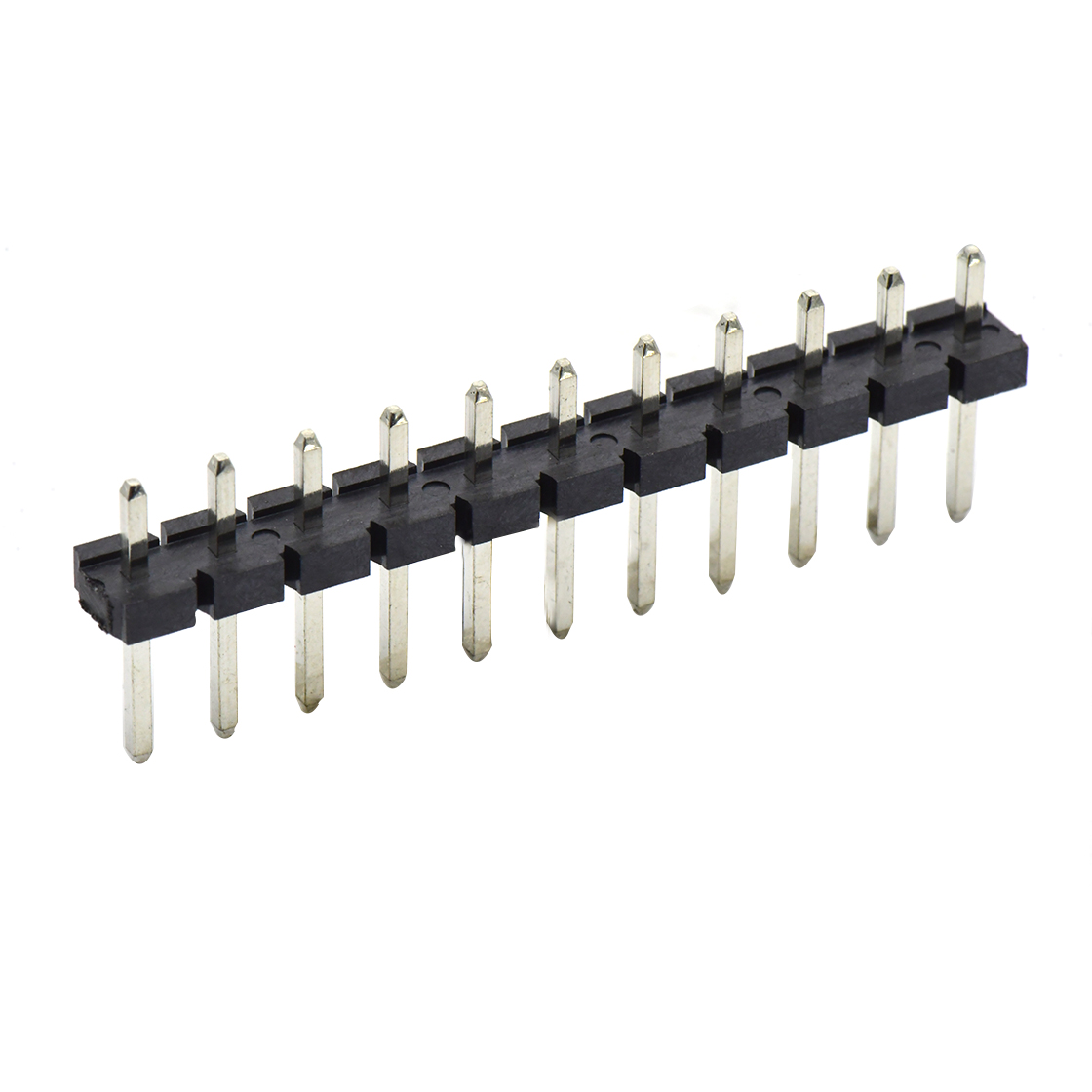 Pitch 5.08mm 180° 单排针 DIP H2.5 PA6.5 PC3.0 11Pin 黑色 LCP，94V-0 镀雾锡