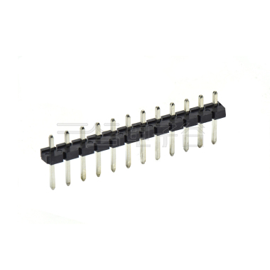 Pitch 5.08mm 180° 单排针 DIP H2.5 PA6.5 PC3.0 12Pin 黑色 LCP，94V-0 镀雾锡